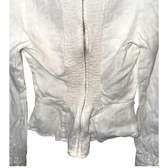 Host Pick 🎉▶️ Reformation ◀️ Paloma White Linen Lace Up Top - Picture 16 of 16